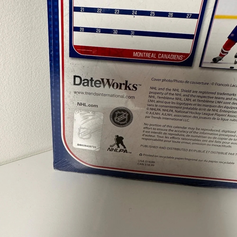 Montreal Canadiens 2018 16 month calendar Sealed - Picture 3 of 6
